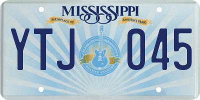 MS license plate YTJ045