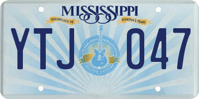 MS license plate YTJ047