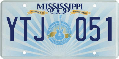 MS license plate YTJ051