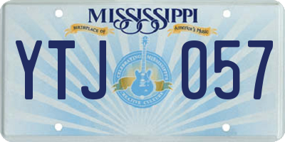 MS license plate YTJ057