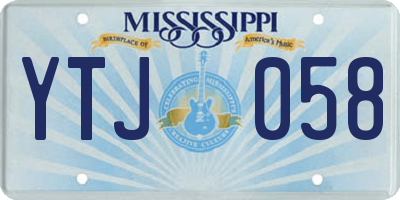 MS license plate YTJ058