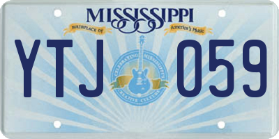 MS license plate YTJ059