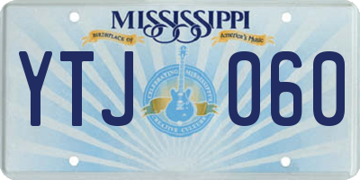 MS license plate YTJ060