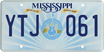 MS license plate YTJ061