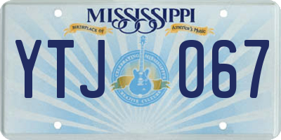 MS license plate YTJ067