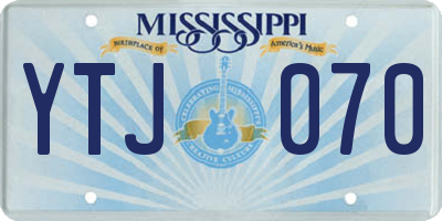 MS license plate YTJ070