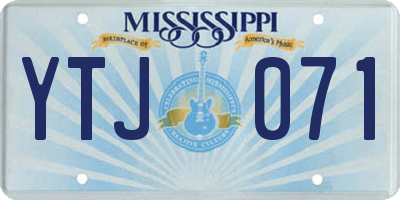 MS license plate YTJ071