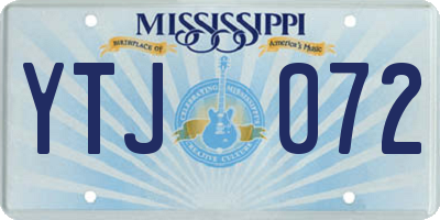 MS license plate YTJ072