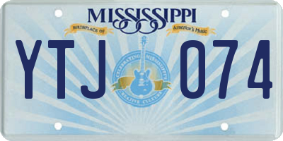 MS license plate YTJ074