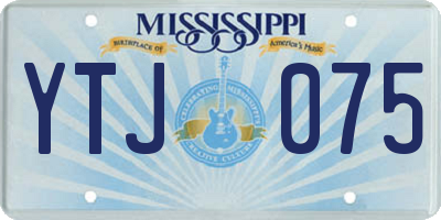 MS license plate YTJ075