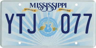 MS license plate YTJ077