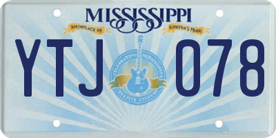 MS license plate YTJ078