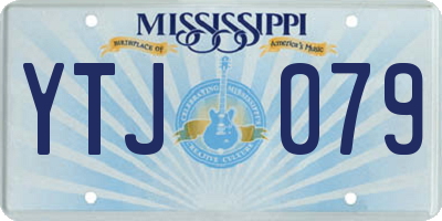 MS license plate YTJ079