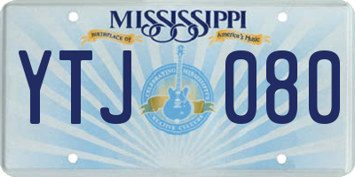 MS license plate YTJ080