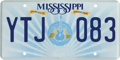 MS license plate YTJ083