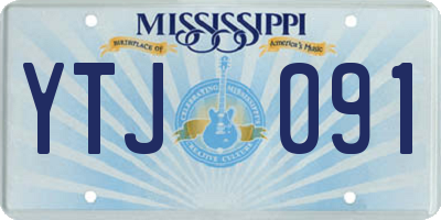 MS license plate YTJ091