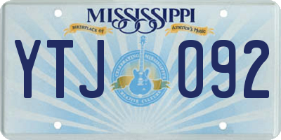 MS license plate YTJ092