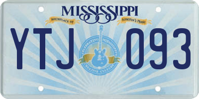 MS license plate YTJ093