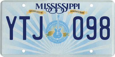 MS license plate YTJ098