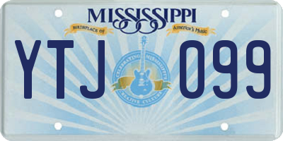 MS license plate YTJ099