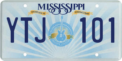 MS license plate YTJ101