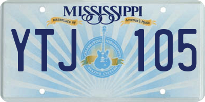 MS license plate YTJ105