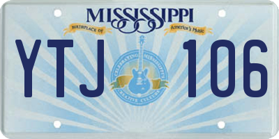 MS license plate YTJ106