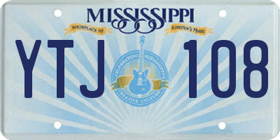 MS license plate YTJ108