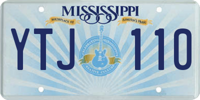 MS license plate YTJ110