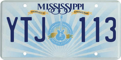 MS license plate YTJ113