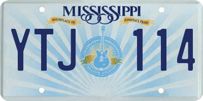 MS license plate YTJ114