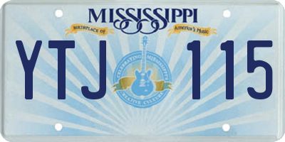 MS license plate YTJ115