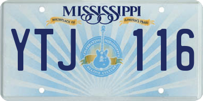 MS license plate YTJ116