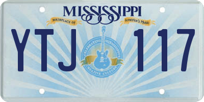MS license plate YTJ117