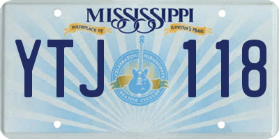 MS license plate YTJ118