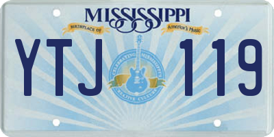 MS license plate YTJ119