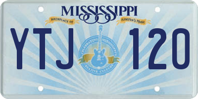 MS license plate YTJ120