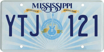 MS license plate YTJ121