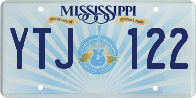 MS license plate YTJ122