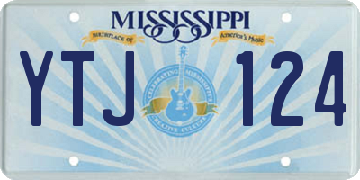 MS license plate YTJ124