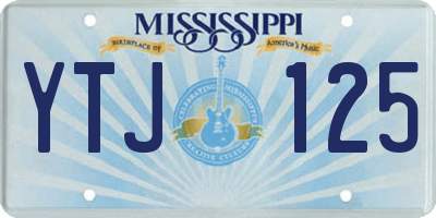MS license plate YTJ125