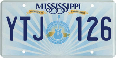 MS license plate YTJ126