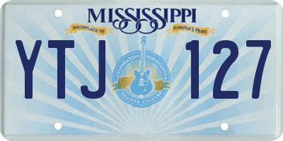 MS license plate YTJ127