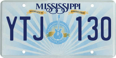 MS license plate YTJ130
