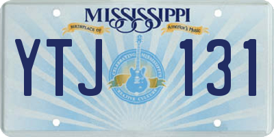 MS license plate YTJ131