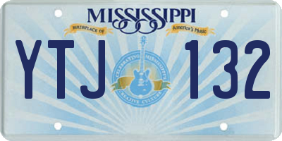 MS license plate YTJ132
