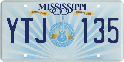 MS license plate YTJ135