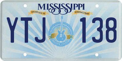MS license plate YTJ138