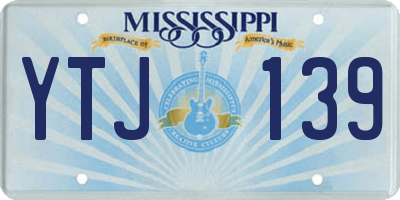 MS license plate YTJ139