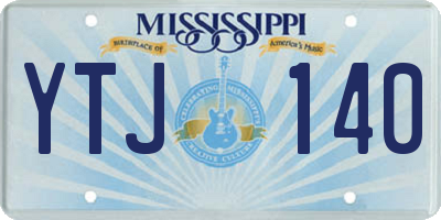 MS license plate YTJ140